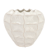 LIMA WHITE VASE CARVE 27X27X23CM