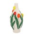 ISA DUTCH ORANGE/YELLOW/RED MIX VASE NECK TULIP 15X15X30CM
