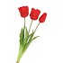 SILK TULIP BOUQUET RED 26X47CM
