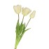 SILK TULIP BOUQUET WHITE 26X47CM