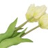 SILK TULIP BOUQUET WHITE 26X47CM