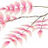 SILK SALIX LEAF SMALL PINK/CHAMPAGNE 90CM