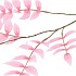 SILK SALIX LEAF SMALL PINK 90CM
