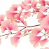SILK GINKGO PINK/CHAMPAGNE 130CM