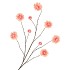 SILK DAHLIA BRANCH PEACH 125CM