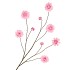 SILK DAHLIA BRANCH PINK 125CM