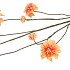 SILK DAHLIA BRANCH CHAMPAGNE PINK 125CM