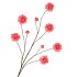 SILK DAHLIA BRANCH RED 125CM