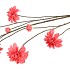 SILK DAHLIA BRANCH RED 125CM