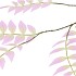 SILK SALIX LEAF SMALL PURPLE 90CM