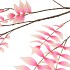 SILK SALIX LEAF PINK/CHAMPAGNE 135CM
