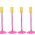 JULES DUTCH PINK CANDLE HOLDER ASS 9X20CM