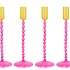 JULES DUTCH PINK CANDLE HOLDER ASS 9X25CM
