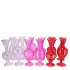 SUNNY DUTCH PINK MIX GLASS VASE ASS 8X8X16CM