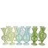SUNNY FRESH GREEN MIX GLASS VASE ASS 8X8X16CM