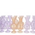 SUNNY DREAMY PASTEL MIX GLASS VASE ASS 10X10X20CM