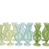 SUNNY FRESH GREEN MIX GLASS VASE ASS 10X10X20CM