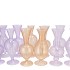 SUNNY DREAMY PASTEL MIX GLASS VASE ASS 12X12X28CM NM