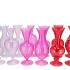 SUNNY DUTCH PINK MIX GLASS VASE ASS 12X12X28CM NM