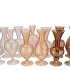 SUNNY NATURAL BROWN MIX GLASS VASE ASS 12X12X28CM