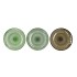 DAYAH SUMMER GREEN MIX GLASS PLATE ON FOOT 15X8CM ASS P/1 NM