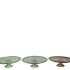 DAYAH SUMMER GREEN MIX GLASS PLATE ON FOOT 20X8CM ASS P/1 NM