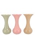 MIA DREAMY PASTEL MIX VASE NECK TRUMPET 9X9X18CM