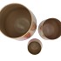JUNE NATURAL BROWN VASE IRON S/3 22X23CM/30X35CM/44X45CM