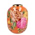 JUNE TROPICAL ORANGE VASE FLOWER IRON 28X28X36CM