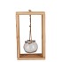 POLLY WOOD RACK 1 GLASS HANGING 15X8X25CM