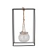 POLLY BLACK METAL RACK 1 GLASS HANGING 15X8X25CM