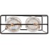 POLLY BLACK METAL RACK 2 GLASS HANGING 19X8X29CM
