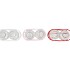 POLLY RED MIX METAL RACK 2 GLASS ROUND ASS 13X7X8CM NM
