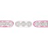 POLLY PINK MIX METAL RACK 3 GLASS ROUND ASS 19X7X8CM