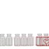 POLLY RED MIX METAL RACK 3 GLASS ROUND ASS 19X7X8CM