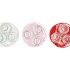 POLLY RED MIX METAL RACK CIRCLE 3 GLASS ROUND ASS 14X8CM
