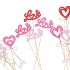 PICK RED/PINK HEARTS ASS 28CM P/24