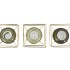 POLLY SUMMER GREEN MIX METAL RACK SQUARE GLASS ASS 11X11X13