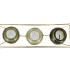 POLLY SUMMER GREEN MIX METAL RACK 3 GLASS ASS 35X11X13CM NM
