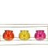 POLLY DUTCH ORANGE MIX METAL RACK 3 GLASS ASS 35X11X13CM