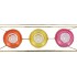 POLLY DUTCH ORANGE MIX METAL RACK 3 GLASS ASS 35X11X13CM