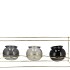 POLLY SUMMER GREY MIX METAL RACK 3 GLASS ASS 35X11X13CM