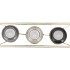 POLLY SUMMER GREY MIX METAL RACK 3 GLASS ASS 35X11X13CM