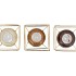 POLLY NATURAL BROWN MIX METAL RACK SQUARE GLASS ASS 11X11X13