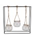 POLLY BLACK METAL RACK 3 GLASS HANGING 28X8X29CM