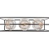 POLLY BLACK METAL RACK 3 GLASS HANGING 28X8X29CM