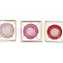 POLLY DUTCH PINK MIX METAL RACK SQUARE GLASS ASS 11X11X13CM