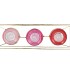 POLLY DUTCH PINK MIX METAL RACK 3 GLASS ASS 35X11X13CM