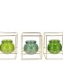 POLLY FRESH GREEN MIX METAL RACK SQUARE GLASS ASS 11X11X13CM