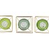 POLLY FRESH GREEN MIX METAL RACK SQUARE GLASS ASS 11X11X13CM